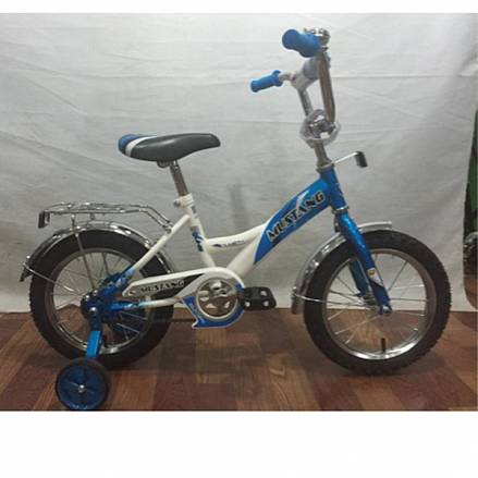 Велосипед детский Mustang с колесами 14”, сине-белый 